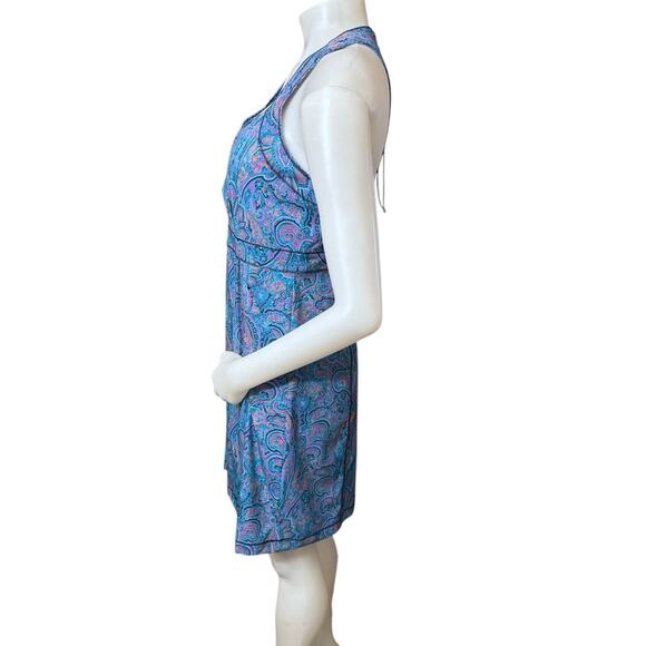 Title Nine Trouble Dress Istanbul Paisley in Bermuda Blue Multi Size 6 - Picture 2 of 8